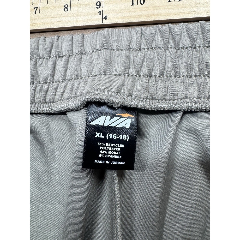 Avia Women's Scuba Pleat Joggers with Pockets Grey Fog Size XL 16-18 NWT - Picture 5 of 7